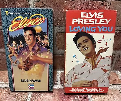 (2) Vintage VHS Elvis Presley Loving You And Blue Hawaii Movie Collectors ✅ • $11.99