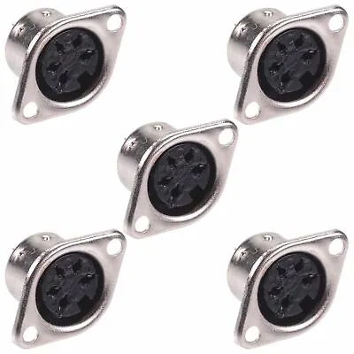 5 X 5-Pin DIN Panel Mount Socket Connector 240° • £4.89