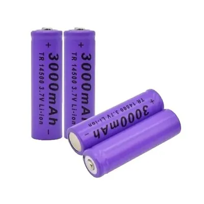 14500 3.7V 3000mah. Size AA Rechargeable Batteries Long Life HEAVY DUTY Buttoned • £3.99