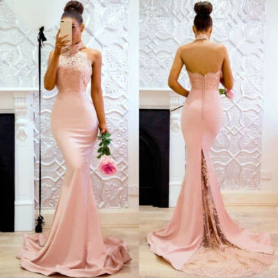 $37.59 • Buy Women Formal Evening Party Prom Long Dress Gown Backless Bodycon Maxi Dresses