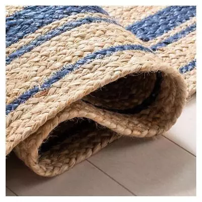 Runner Rug Carpet Jute 100% Natural Farmhouse Braided Area Rag Rug Floors Mats • £22.31
