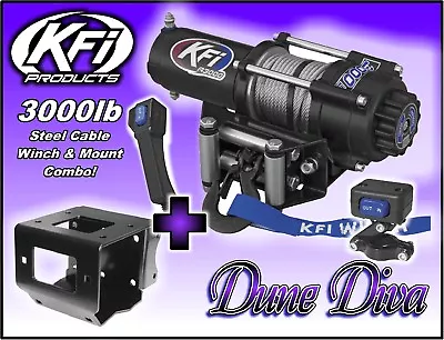 3000lb KFI Steel Winch Mount Combo - Yamaha Big Bear 400 2000-2006 • $551.83