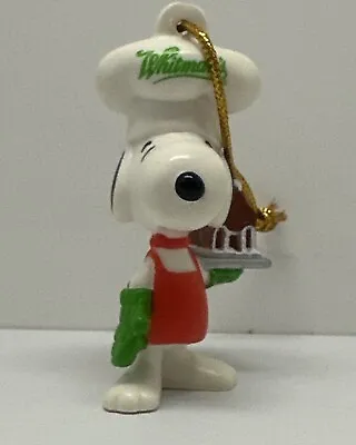Vintage 90s Peanuts Snoopy PVC Ornament Whitmans Gingerbread House Baker • $6.99
