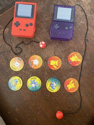$40 • Buy Vintage 90's Tomy Pokemon Battle BattPoke Ball Blaster Toy W/Discs Purple & Red