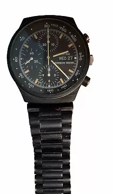 Orfina Porsche Design 7750 Chronograph Black Dial Men's Watch • $3200
