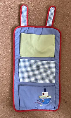Babies Cot Hanging  StorageNautical Theme With 3 Pockets. • £2.50