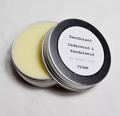 Natural Organic Ingredients Antiperspirant Deodorant Cedarwood Sandalwood Vegan • £5.95