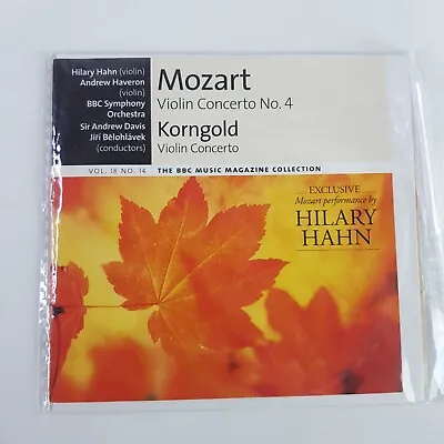 Mozart Korngold Violin Concerto 4 Hilary Hahn Haveron BBC SO Belohlavek Davis CD • $16.02