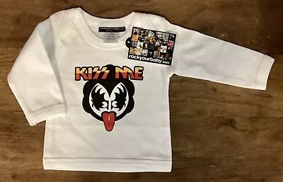 000 Baby Long Sleeve T-shirt “ KISS ME “ By Rock Your Baby - Hurry Last One  NEW • $14.99