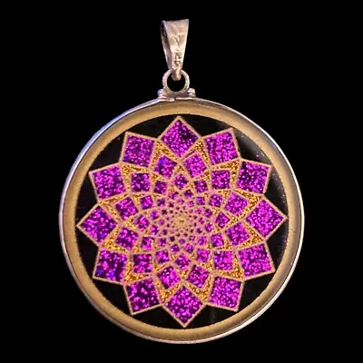 $55.55 • Buy Sahasrara Sacred Geometry Pendant Jewelry Necklace. .925 Sterling Silver.