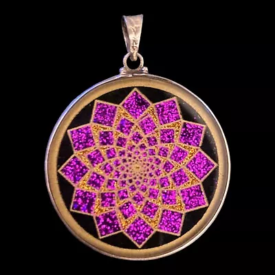 $55.55 • Buy Sahasrara Sacred Geometry Pendant Jewelry Necklace. .925 Sterling Silver.