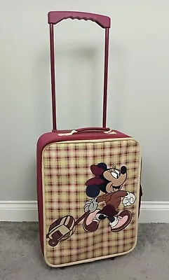 VINTAGE RETRO 90s DISNEY SPORT MINNIE MOUSE SUITCASE HAND LUGGAGE BAG TROLLEY • £44.99