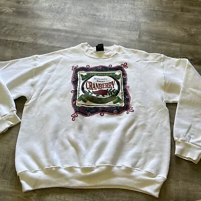 Vintage Cape Cod Sweatshirt Adult 3XL White Cranberries New England 90s Pullover • $35