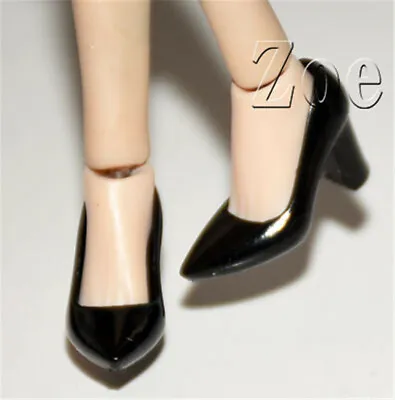 1:12 Black High Heels Shoes Model For 6'' Female PH TBL Action Figure Body Toys • $11.23