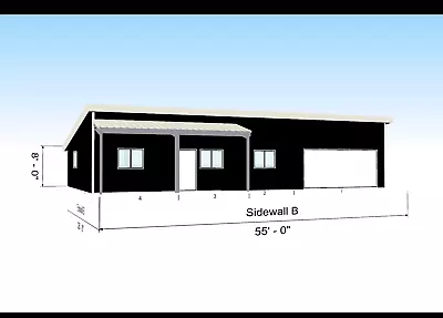 Brand New Kit Design It's Our 30 X 35 Modern Single Slope Barndominium Or Cabin • $36846