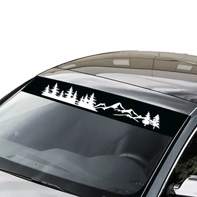 Tree Mountain Graphics Sunshade Sticker Front File Decal For Car SUV Windshield • $13.40