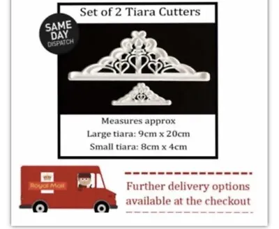 Princess Tiara Sugarcraft Cookie Cutter Set Free Postage • £4.99