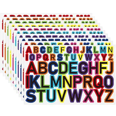 10 Sheet Vinyl Letter Stickers Self Adhesive Colorful Font Alphabet Stickers ... • $25.66