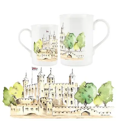 Tower Of London Mug - London Landmarks Bone China Souvenir Tea/Coffee Gift • £12.39