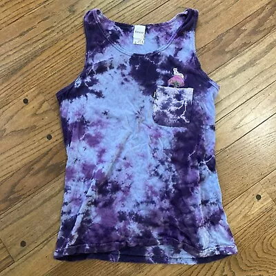 $39.99 • Buy Mens Large Tie Dye Tank Top Purple Mushrooms Lord Nermal Cat Rip N Dip Cotton