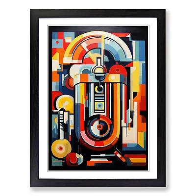 Jukebox Orphism Wall Art Print Framed Canvas Picture Poster Decor Living Room • £16.95