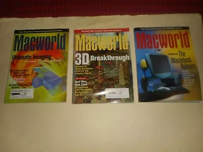 Macworld Magazine Lot THE MACINTOSH REBORN 1996 June August September 3 Issues • $23.79