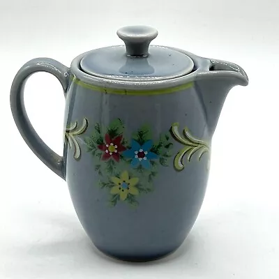 Schonwald Germany Vintage Floral Grey Lidded Ceramic Teapot For One 10 Fl Oz • $26.24