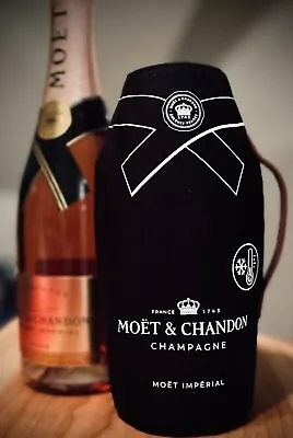 Moet & Chandon Champagne Zip Up Insulated Bottle Cover Jacket Sleeve Chiller NEW • $12