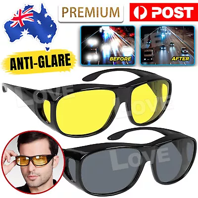 $9.45 • Buy Night Driving Glasses HD Anti Glare Vision Polarized Yellow Lens Tinted Unisex