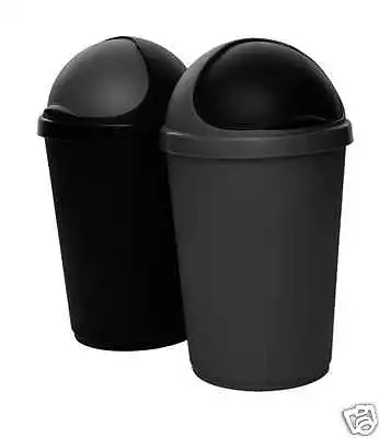 £11.95 • Buy 50 Litre Plastic Bullet Bin Flap Top Lid Kitchen Dust Waste Rubbish Paper Bins