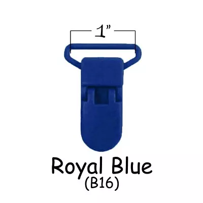 25 KAM Plastic Paci Pacifier - Suspender / Bib Holder Clips - 1  Royal Blue • $8.75