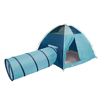 Pacific Play Tents  Solid Tent And Tunnel Combo - 58 X 58 X 46 In - Blue • $59.95