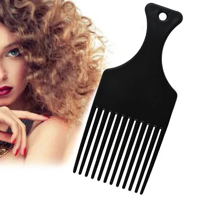 $2.26 • Buy Curl Afro Hair Fork Wide Teeth Brush Styling Tool Hair Comb Insert Hair Pick New