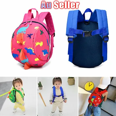 Kids Safety Harness Backpack Leash Child Toddler Anti-lost Dinosaur Bag Cartoon • $13.99