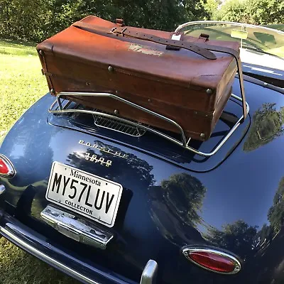 Vtg Clean K. Kaufmann Leather Suitcase Porsche 356 Mg Midget Rack Case R$6295 • $1577.25