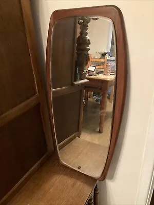 Mid Century Danish Teak Mirror Beautiful And Bevelled Edged • £59.49