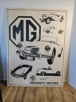 1983 Vintage MG Plastic/foamboard  Sign 18''x23.75'' Inches • $100