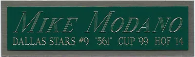 MIKE MODANO DALLAS STARS NAMEPLATE FO AUTOGRAPHED Signed STICK-PUCK-JERSEY-PHOTO • $10