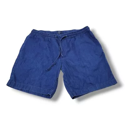 J.Crew Shorts Size XL 37x8.5 Men's J Crew Stadium Short Blue Denim Shorts Casual • $23.79