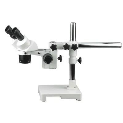 AmScope SW-3B13X 5X-10X-15X-30X Stereo Microscope With Single-Arm Boom Stand • $314.99