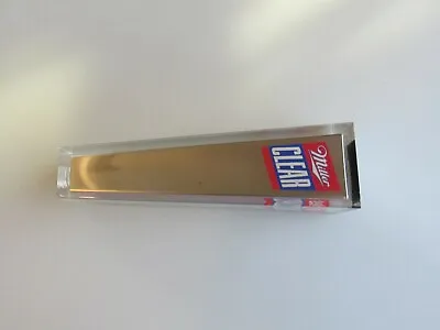 Vintage RARE Miller Clear Beer Four-Sided Acrylic Beer Tap Handle NEW • $9.95