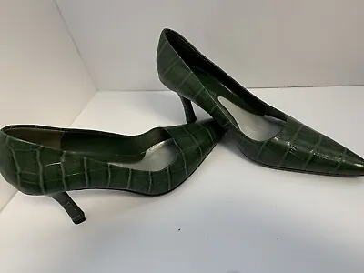 $15.99 • Buy Amanda Smith High Heel Shoes Green Size Size 6 M