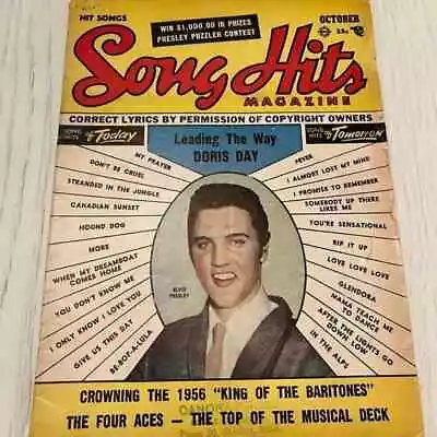 1956 Elvis Presley  Song Hits  Magazine (No Label) Scarce / Vintage Bin6 • $9