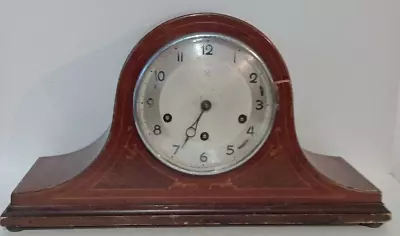 Vintage Wood Cased Mantel Clock Repair Or Spares • $18.66