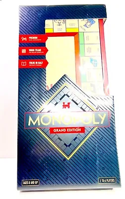 New/Unopened Monopoly Grand Edition With Deluxe Wood Luxury Collectors Vintage • $98.99