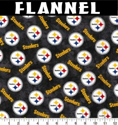 $13.95 • Buy NFL Pittsburgh Steelers Tie Dye 70115D Flannel Fabric By The Yard