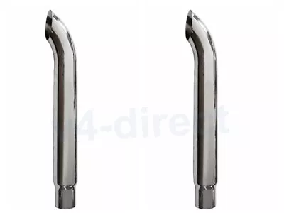 Pair Of Chrome 6-5  Inch Curved Stack 6 -5 OD X 60  Inch Exhaust Truck Tube Pipe • $399