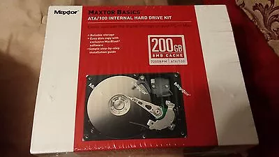 Maxtor Basics 200GB Diamondmax ATA 100 7200 RPM Internal  Hard Drive Kit • $50