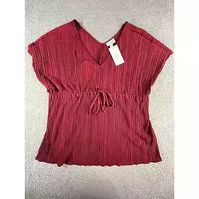 Isabel Maternity Shirt Womens XXL 2XL Red Boho V-Neck Sleeveless Target NWT • $14.24