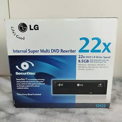 LG GH22NP20 Super Multi DVD Rewriter PATA EIDE Optical Drive Internal Desktop • £23